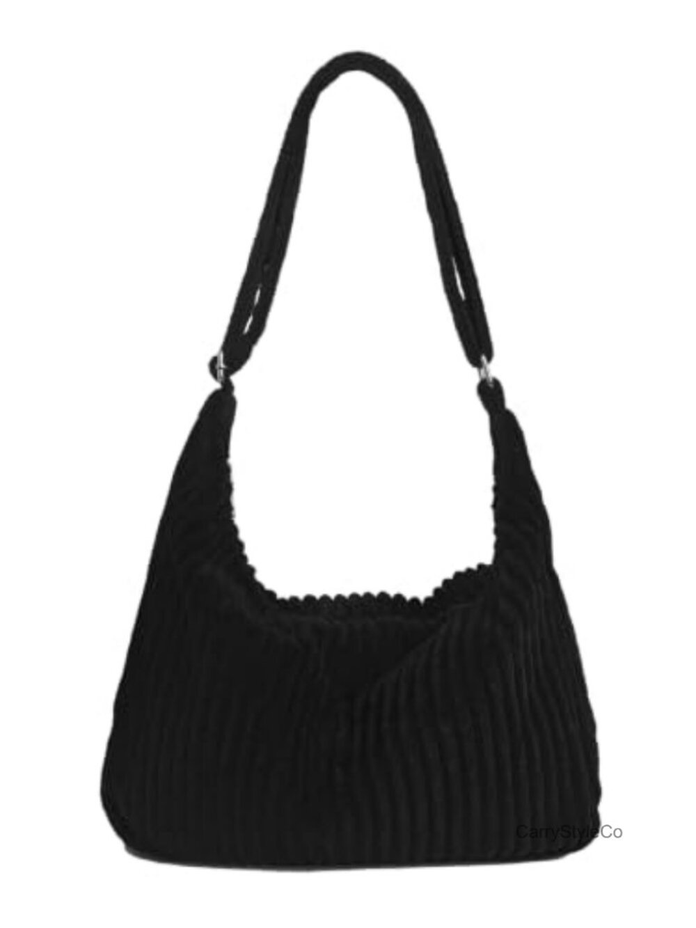 Corduroy Hobo Bag Adjustable Strap Shoulder Crossbody Casual Tote Handbag
